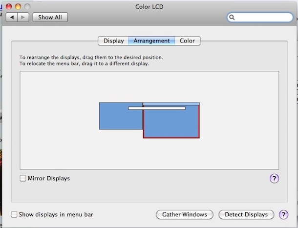 set primary monitor mac os